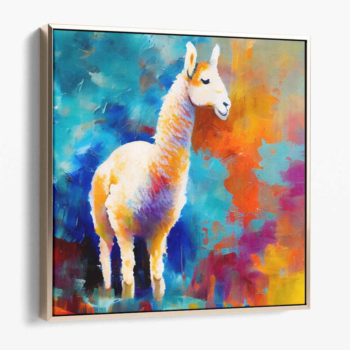 Vibrant Emotive Palette Splash: Colorful Expressionist Canvas Art Print