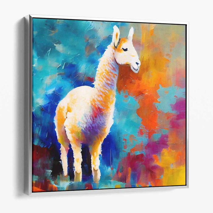 Vibrant Emotive Palette Splash: Colorful Expressionist Canvas Art Print