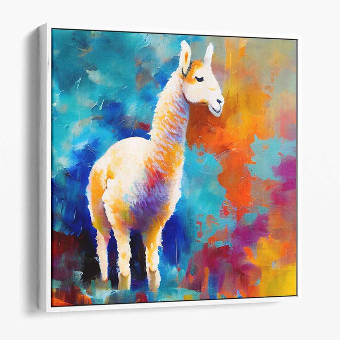 Vibrant Emotive Palette Splash: Colorful Expressionist Canvas Art Print