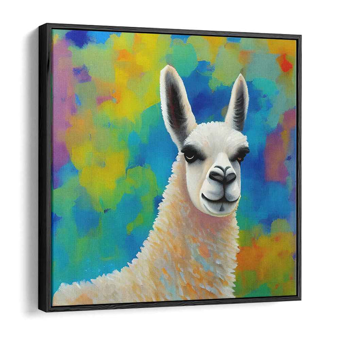 Whimsy Beast Chromatic Chronicle: Colorful and Whimsical Animal Portrait Canvas Art