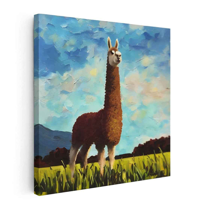 Majestic Llama: Serene Landscape Canvas Art Print