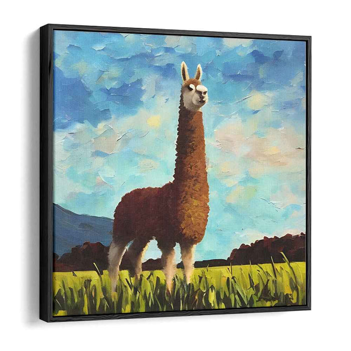 Majestic Llama: Serene Landscape Canvas Art Print