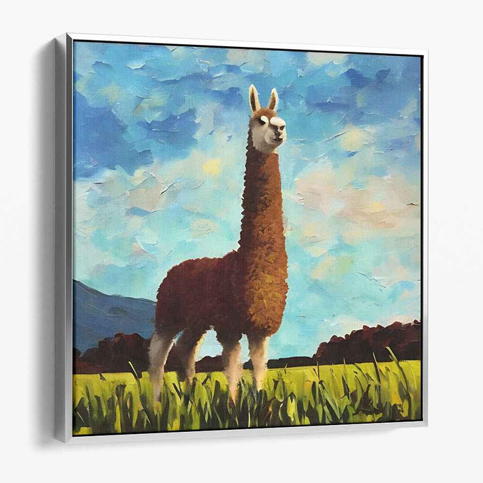 Majestic Llama: Serene Landscape Canvas Art Print