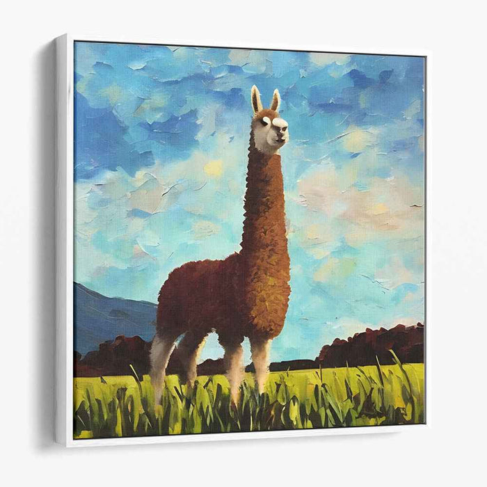 Majestic Llama: Serene Landscape Canvas Art Print