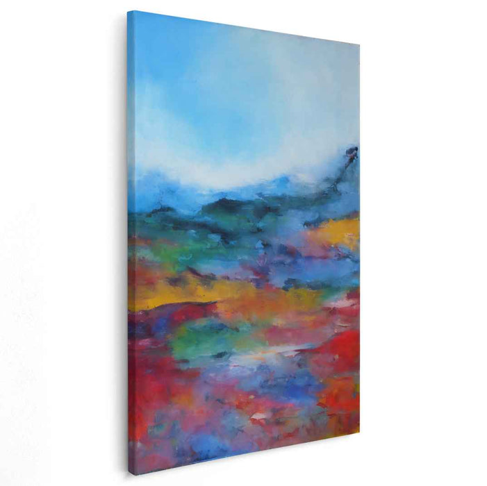 Ethereal Dream Burst: Abstract Impressionist Colorful Landscape Canvas Art