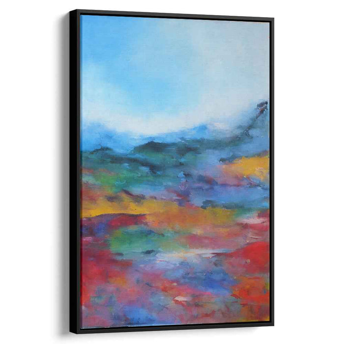 Ethereal Dream Burst: Abstract Impressionist Colorful Landscape Canvas Art