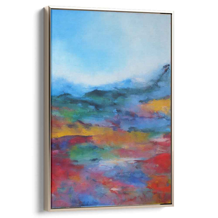 Ethereal Dream Burst: Abstract Impressionist Colorful Landscape Canvas Art