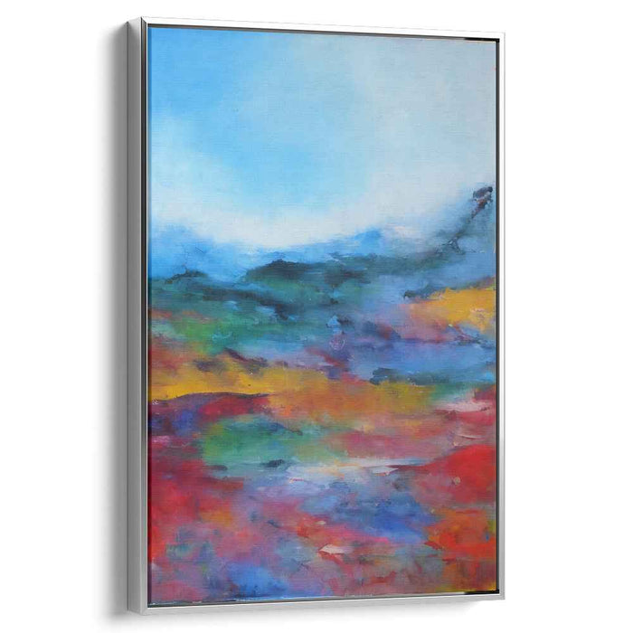 Ethereal Dream Burst: Abstract Impressionist Colorful Landscape Canvas Art