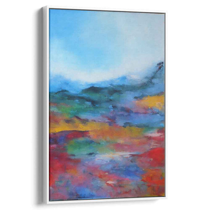 Ethereal Dream Burst: Abstract Impressionist Colorful Landscape Canvas Art