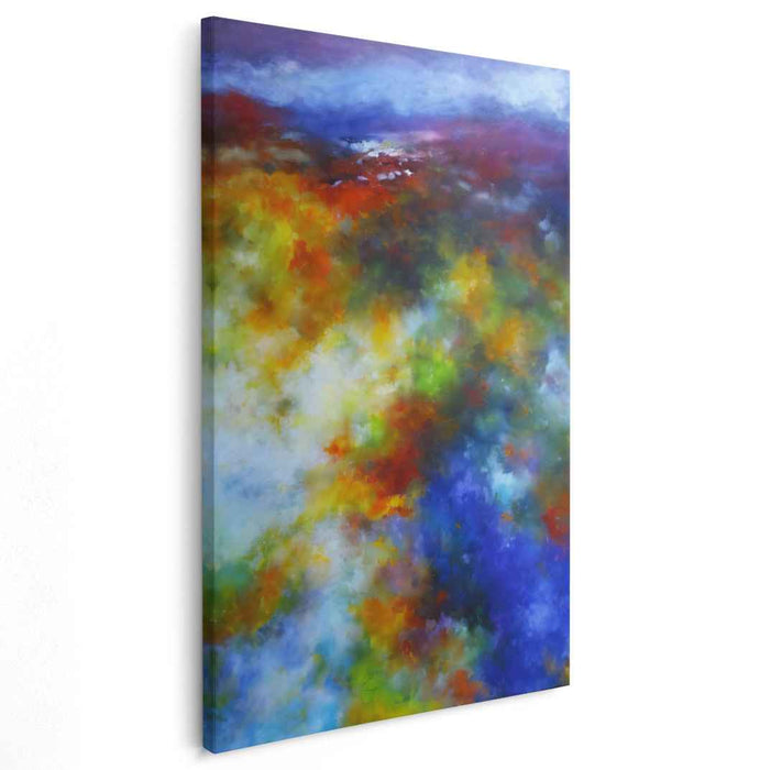 Ethereal Radiance Dance: Luminous Abstract Canvas Art