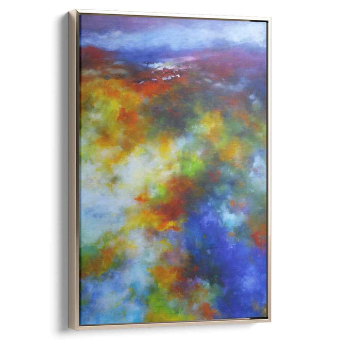 Ethereal Radiance Dance: Luminous Abstract Canvas Art