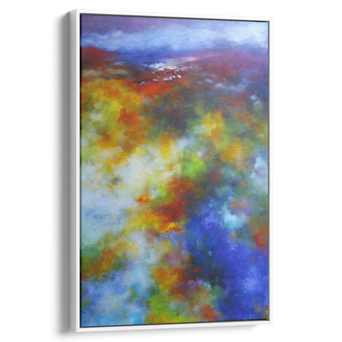 Ethereal Radiance Dance: Luminous Abstract Canvas Art
