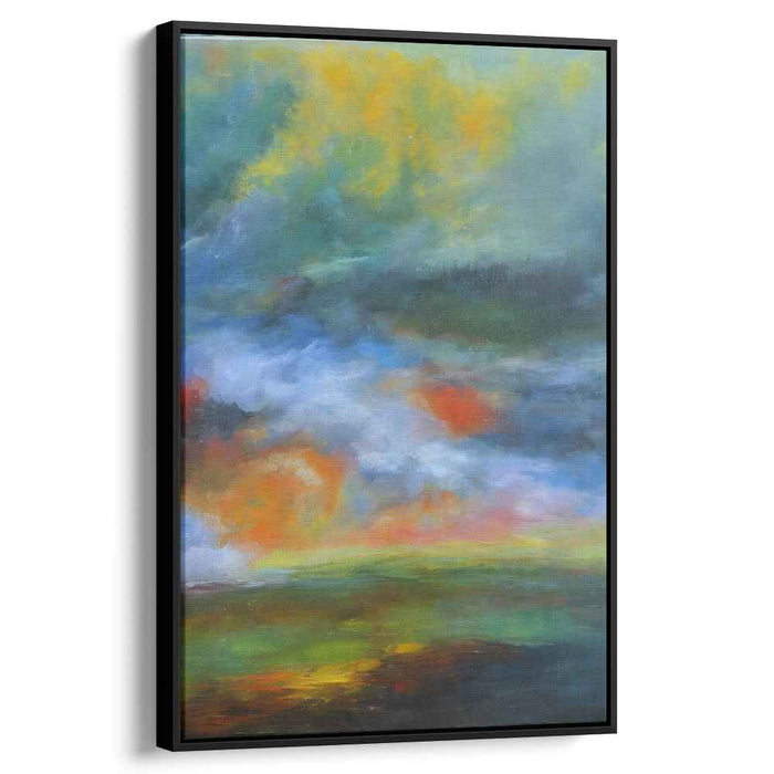Dynamic Skies: Abstract Impressionist Cloudscape Canvas Art