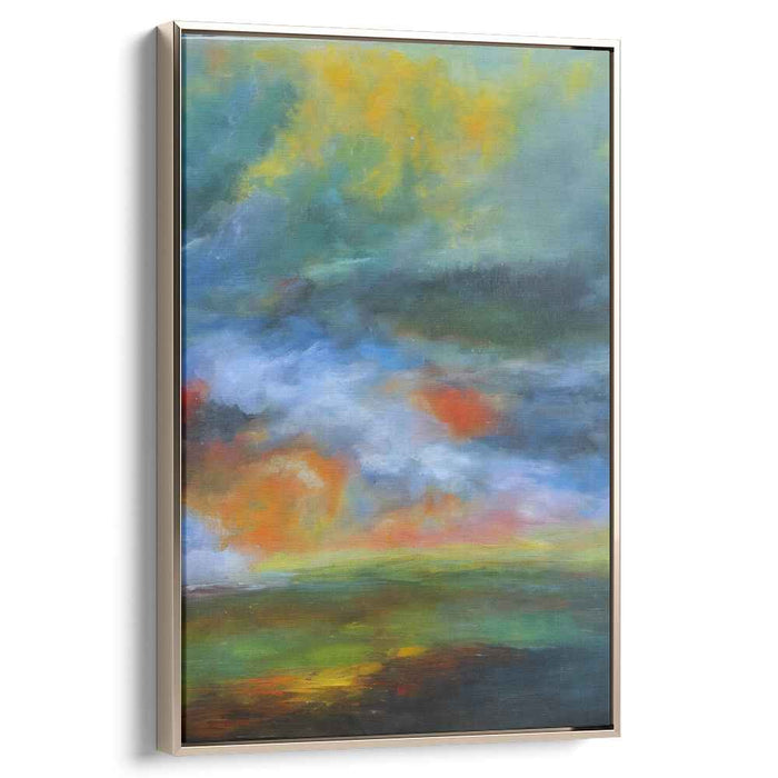Dynamic Skies: Abstract Impressionist Cloudscape Canvas Art
