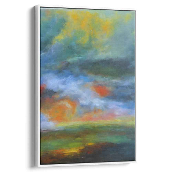 Dynamic Skies: Abstract Impressionist Cloudscape Canvas Art