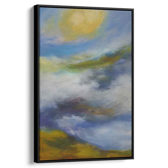 Whimsical Horizons Merge: Abstract Sky and Landscape Canvas Art Print