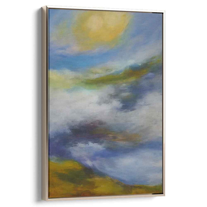 Whimsical Horizons Merge: Abstract Sky and Landscape Canvas Art Print