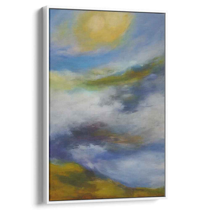 Whimsical Horizons Merge: Abstract Sky and Landscape Canvas Art Print