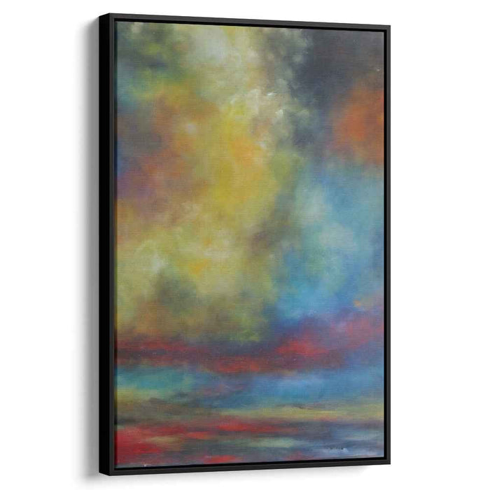 Abstract Fusion Burst: Abstract Expressionist Colorful Canvas Art Print