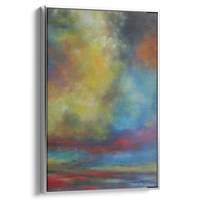 Abstract Fusion Burst: Abstract Expressionist Colorful Canvas Art Print