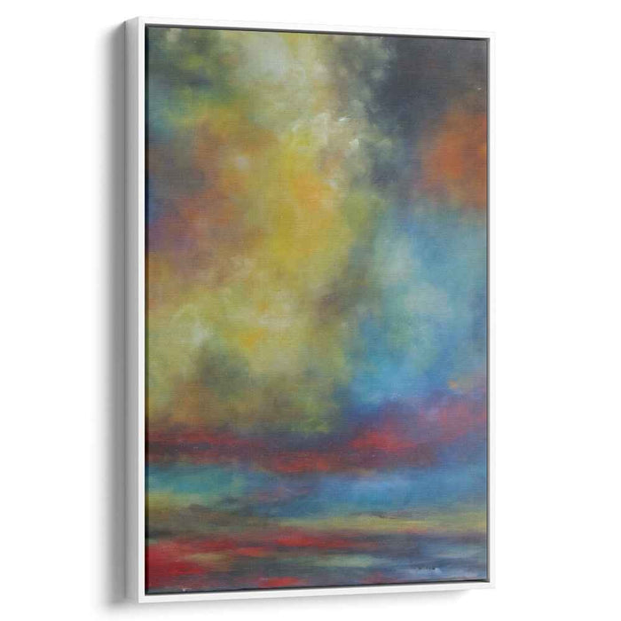 Abstract Fusion Burst: Abstract Expressionist Colorful Canvas Art Print