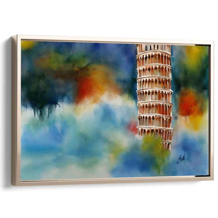 Dreamscape of Pisa: Surreal Architectural Canvas Art