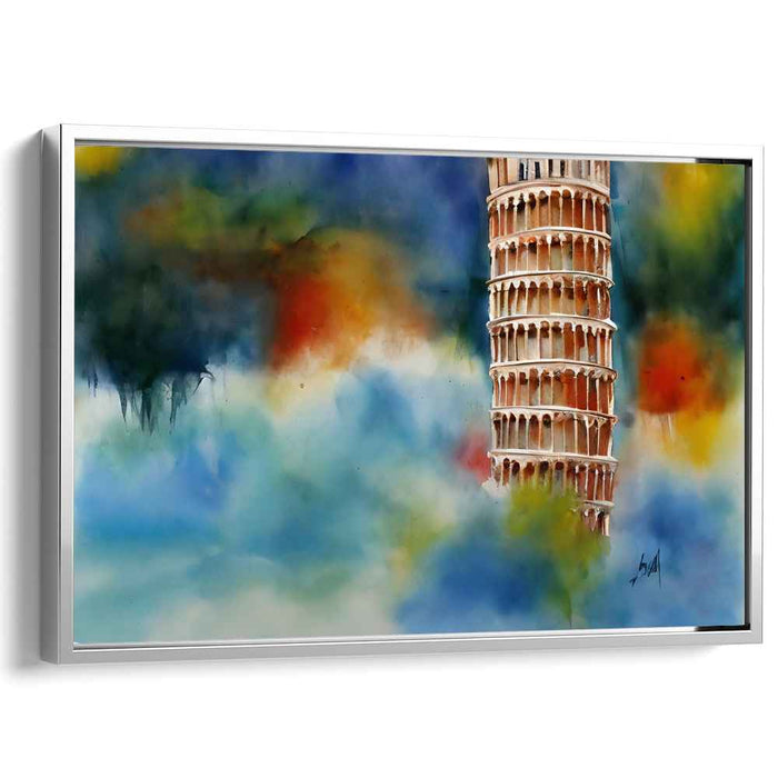 Dreamscape of Pisa: Surreal Architectural Canvas Art