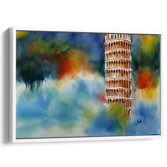 Dreamscape of Pisa: Surreal Architectural Canvas Art