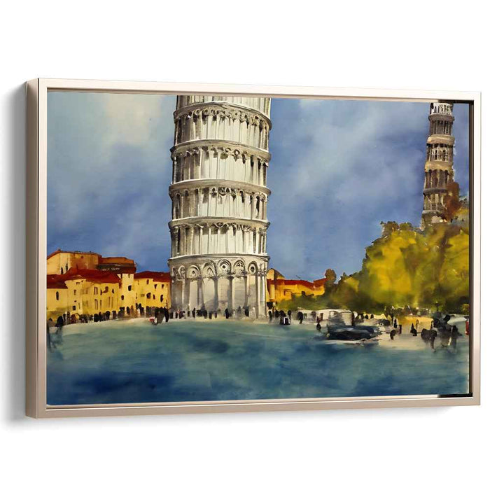Whispers Of Tuscany: Impressionist Watercolor of the Leaning Tower of Pisa
