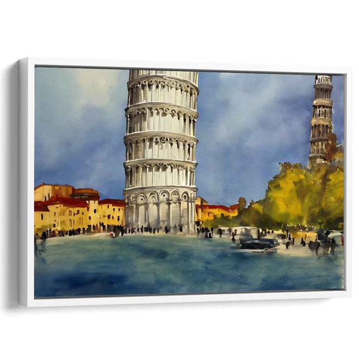 Whispers Of Tuscany: Impressionist Watercolor of the Leaning Tower of Pisa