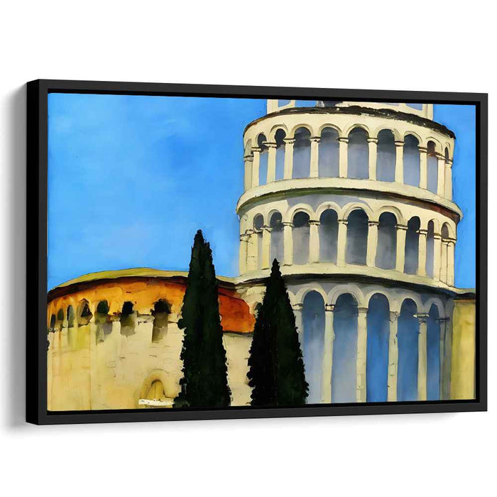 Slanted Grace: The Leaning Tower of Pisa Canvas Art Print