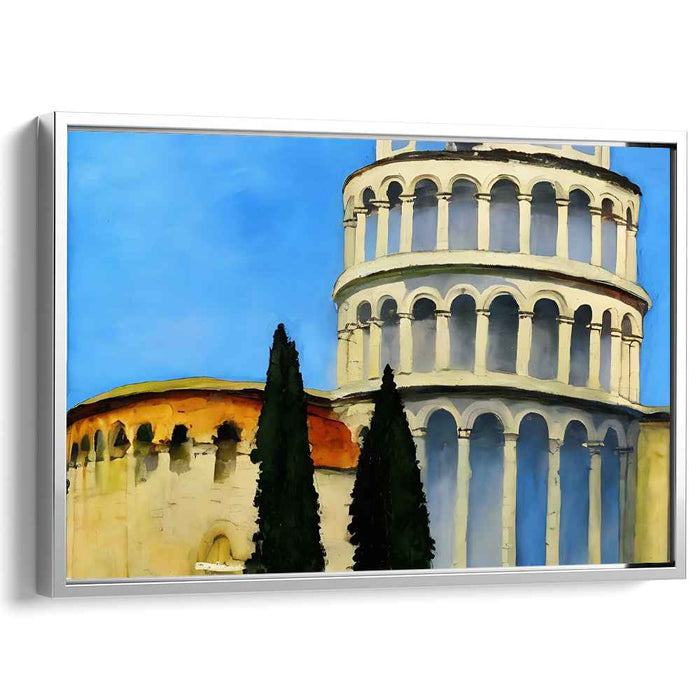 Slanted Grace: The Leaning Tower of Pisa Canvas Art Print
