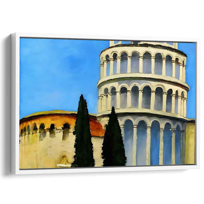 Slanted Grace: The Leaning Tower of Pisa Canvas Art Print