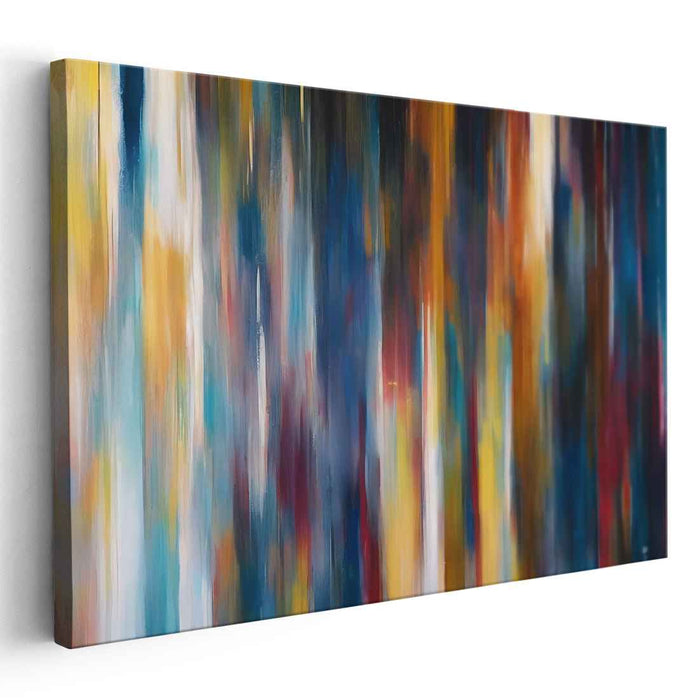 Suspended Cascade Dreams: Abstract Vertical Flow Canvas Art Print