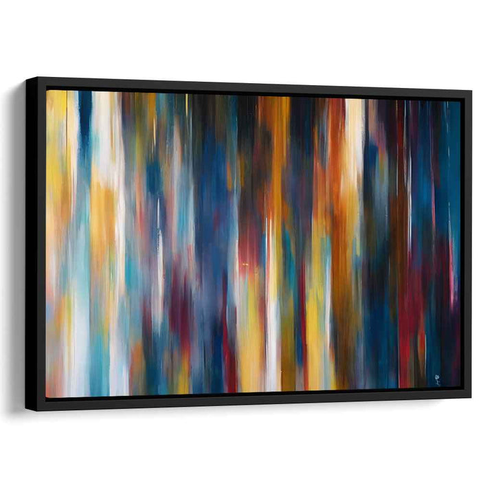 Suspended Cascade Dreams: Abstract Vertical Flow Canvas Art Print