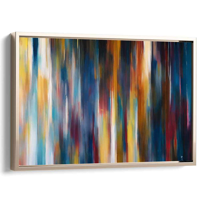 Suspended Cascade Dreams: Abstract Vertical Flow Canvas Art Print