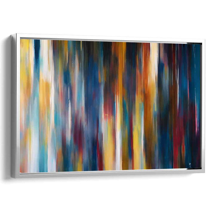 Suspended Cascade Dreams: Abstract Vertical Flow Canvas Art Print