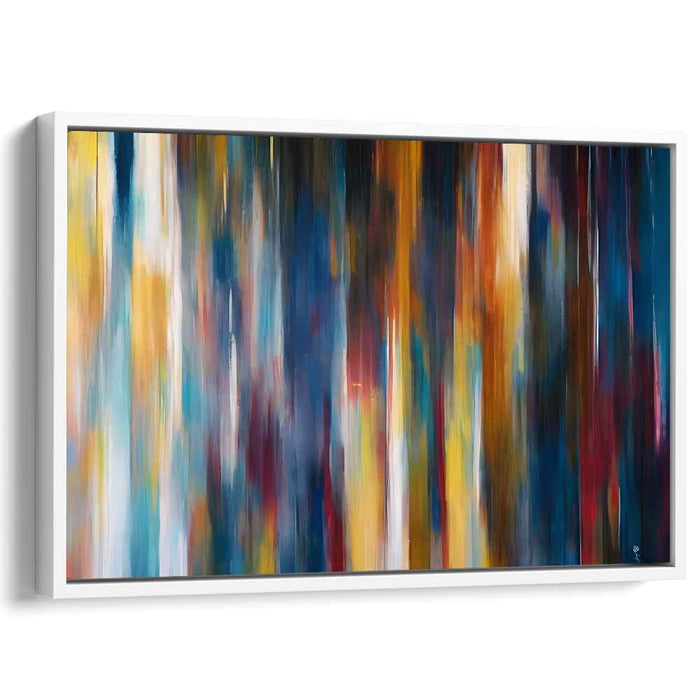 Suspended Cascade Dreams: Abstract Vertical Flow Canvas Art Print