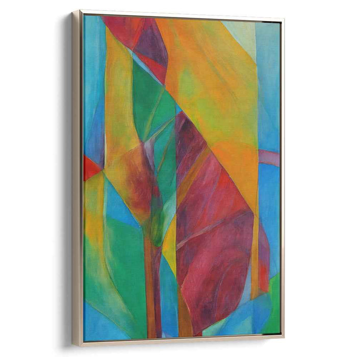 Electric Prism Patterns: Vibrant Abstract Geometric Canvas Art