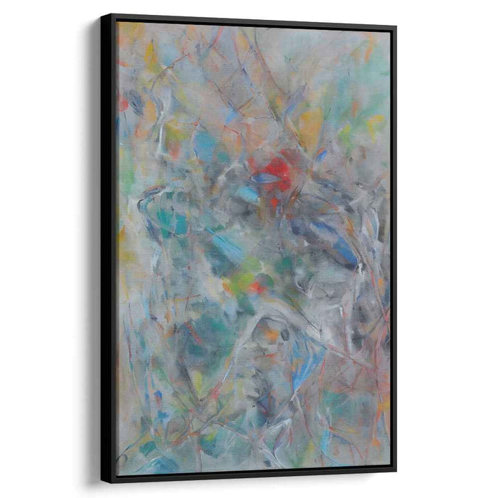 Luminous Spectrum Explosion: Abstract Expressionist Color Explosion Canvas Art Print