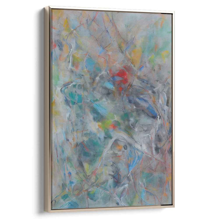 Luminous Spectrum Explosion: Abstract Expressionist Color Explosion Canvas Art Print