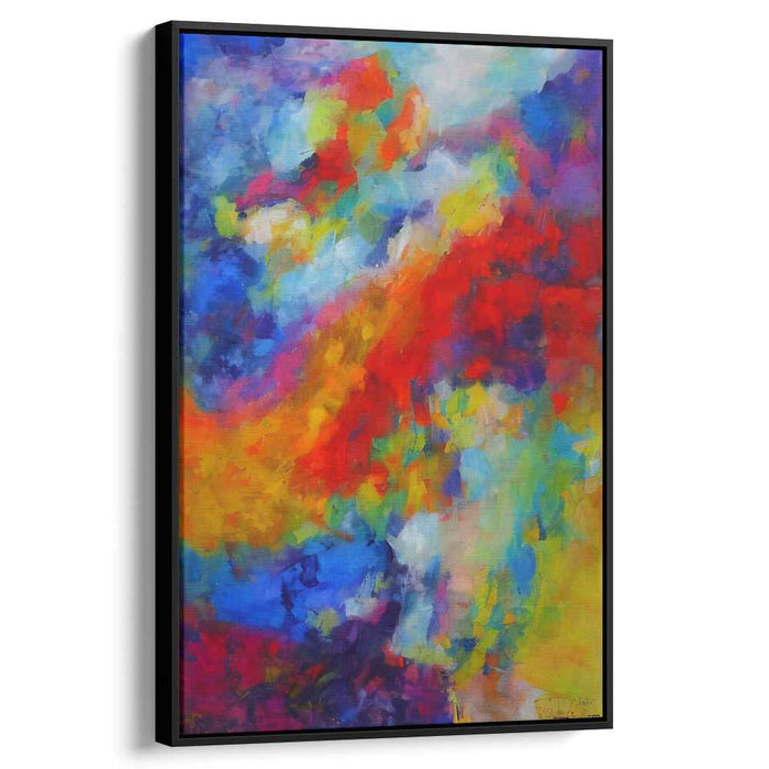 Enigmatic Chromatic Harmony: Mesmerizing Abstract Color Fusion Canvas Art