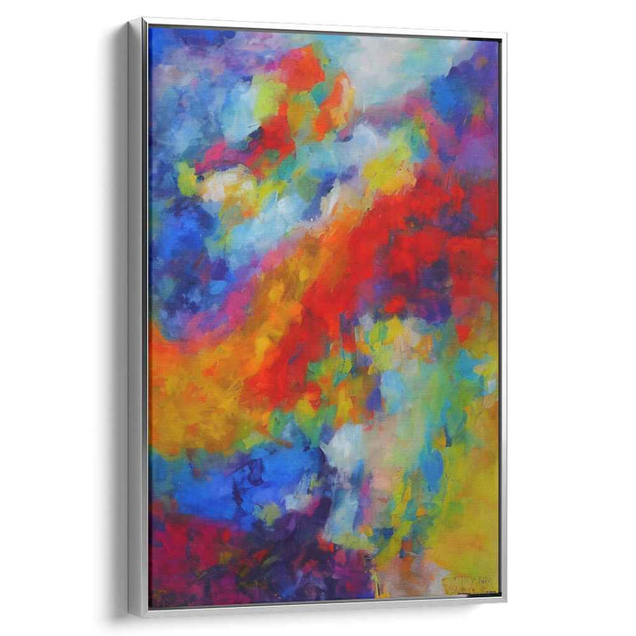 Enigmatic Chromatic Harmony: Mesmerizing Abstract Color Fusion Canvas Art
