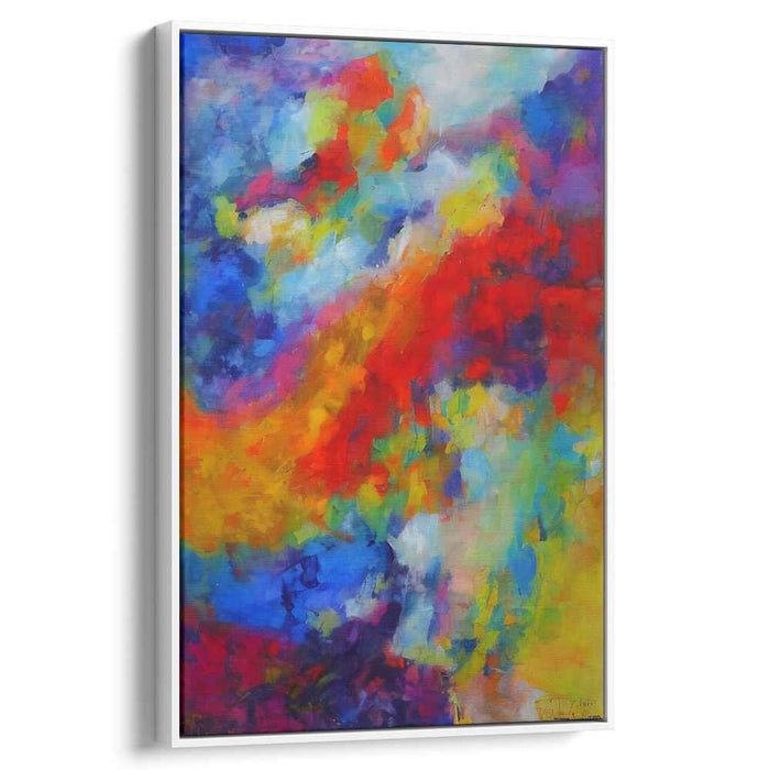Enigmatic Chromatic Harmony: Mesmerizing Abstract Color Fusion Canvas Art