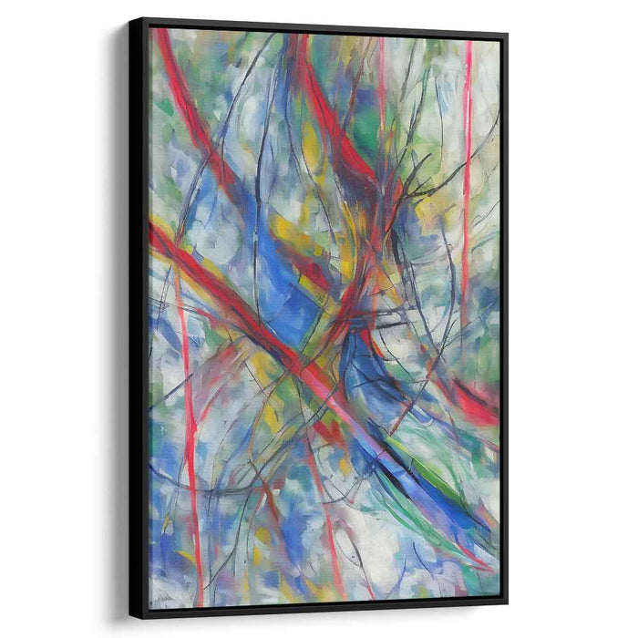 Vibrant Nexus: Abstract Expressionist Symphony of Color Canvas Art