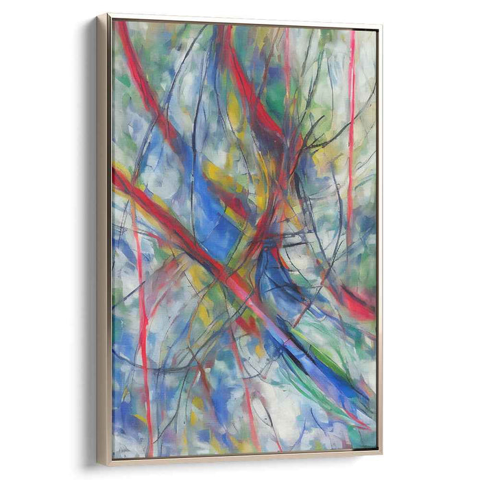 Vibrant Nexus: Abstract Expressionist Symphony of Color Canvas Art