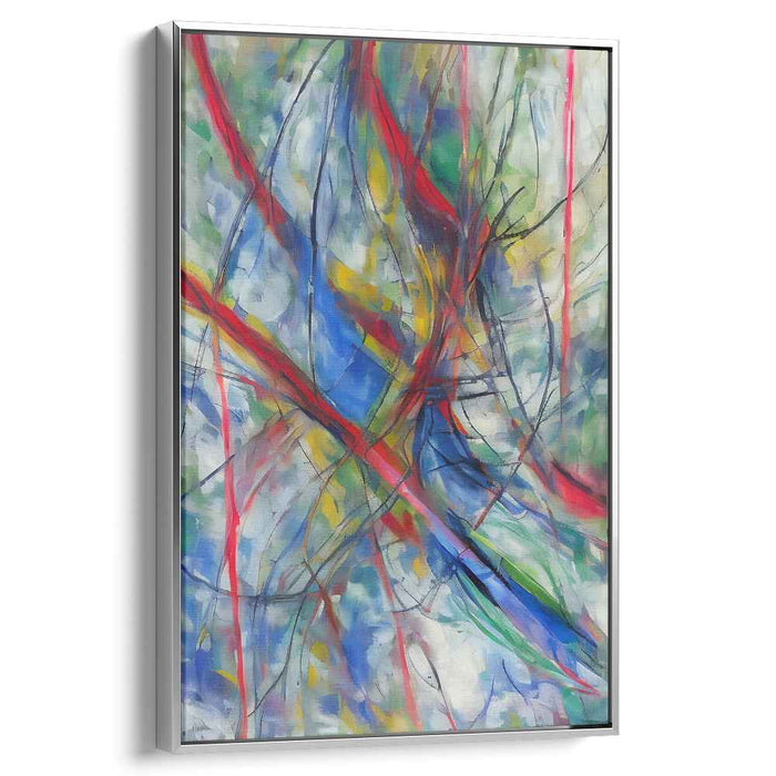 Vibrant Nexus: Abstract Expressionist Symphony of Color Canvas Art