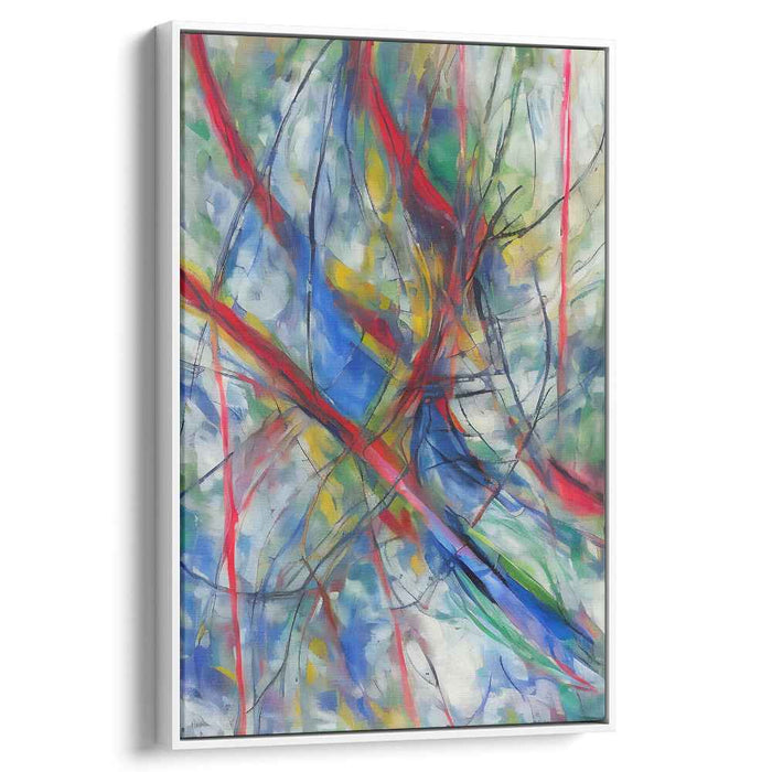 Vibrant Nexus: Abstract Expressionist Symphony of Color Canvas Art