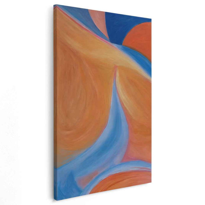 Dreams in Prism Colors: Abstract Interpretations in Blue and Orange Canvas Art Print