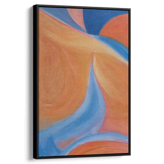 Dreams in Prism Colors: Abstract Interpretations in Blue and Orange Canvas Art Print